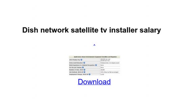 Dish network satellite tv