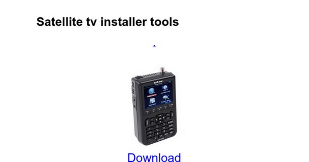 Satellite tv installer tools