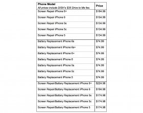 Dish phone repair prices