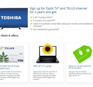 Telus satellite TV phone and Internet packages